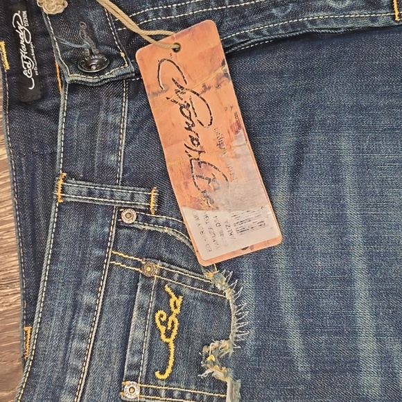 SOLD on M.ercari!!  Ed Hardy Signature Logo Tiger Denim Men Size 32W 34L NWT - Picture 7 of 9